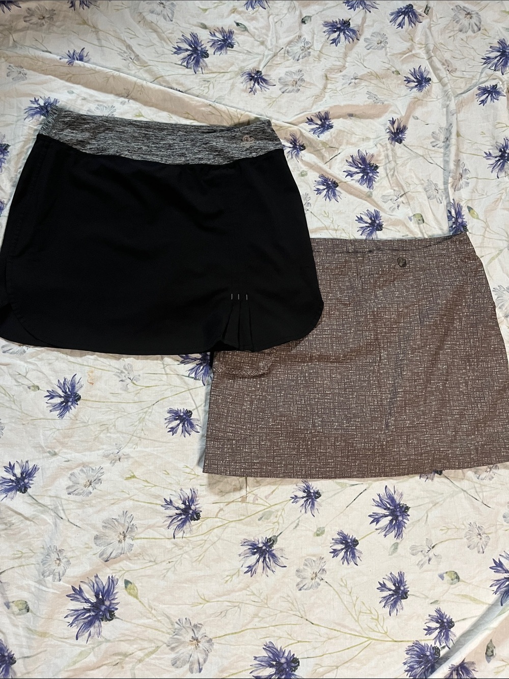 tuff athlete Black Athletic Skort with Avia Brown cargo Skort